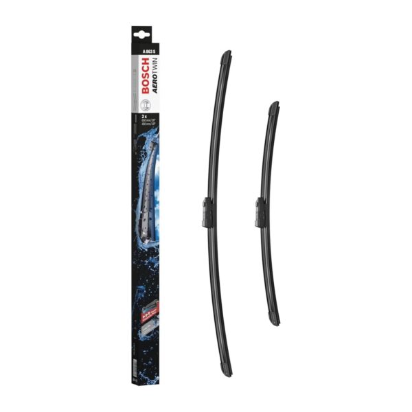 Escovas Limpa Para-brisas Bosch Aerotwin A863S 65 cm/45 cm com Adaptador Premontado