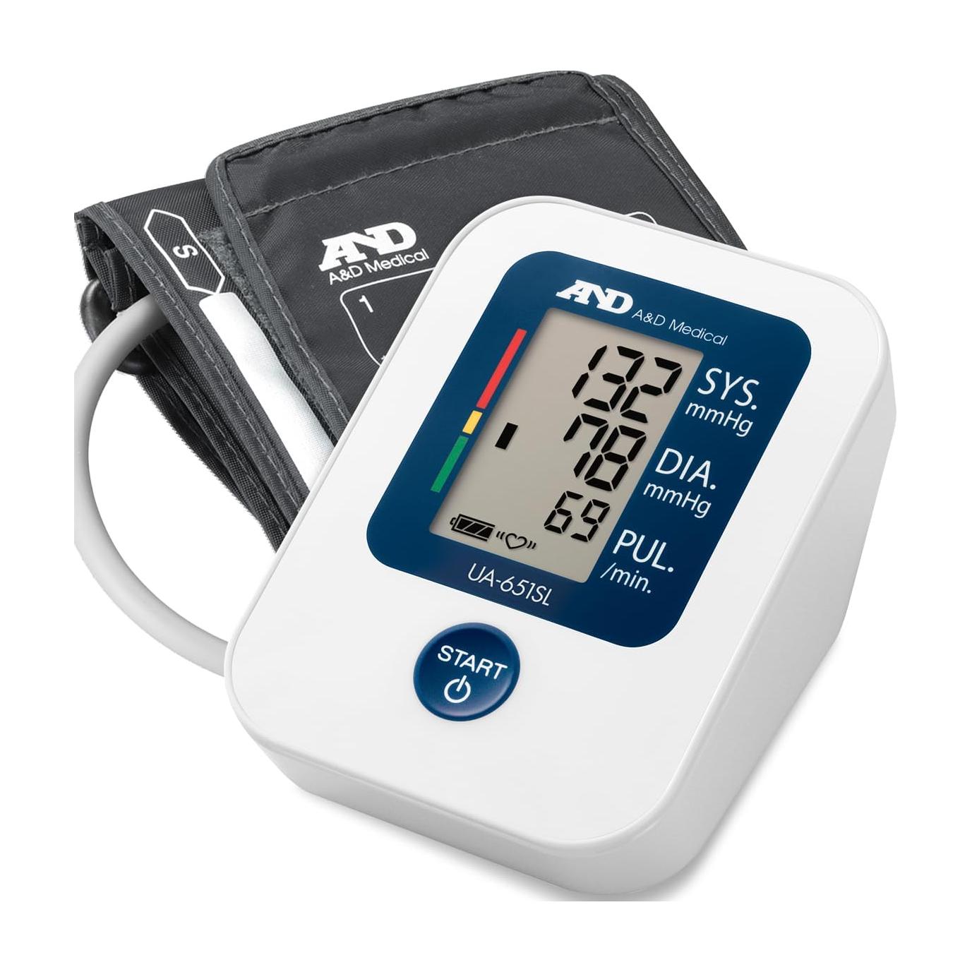 Monitor de Pressão Arterial de Braço A&D Medical UA651SL - Braçadeira Semigrande