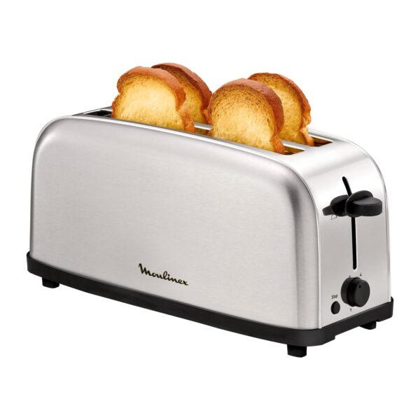 Torradeira Moulinex Classic LS330D Aço Inoxidável 2 Fendas Largas 1400 W 6 Níveis de Tostagem