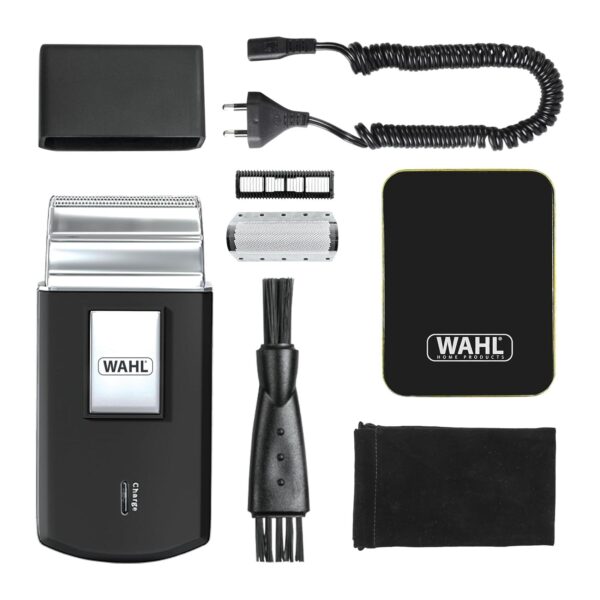 Máquina de Barbear Elétrica Wahl Travel Shaver Sem Fios Recarregável Compacta e Portátil