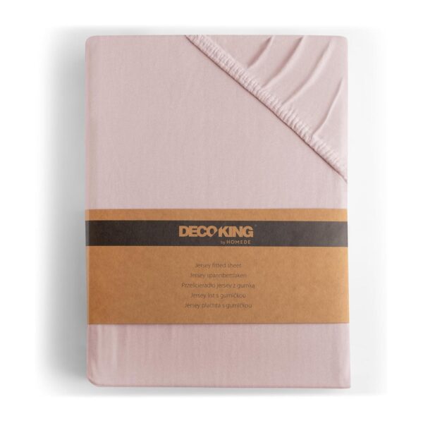 (180x200-200x200) Lençol de Baixo Ajustável DecoKing Amber Algodão Jersey - Lilás