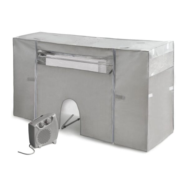 Capa de Estendal com Aquecedor Rayen Extensível Cinza 105-180x56x106 cm