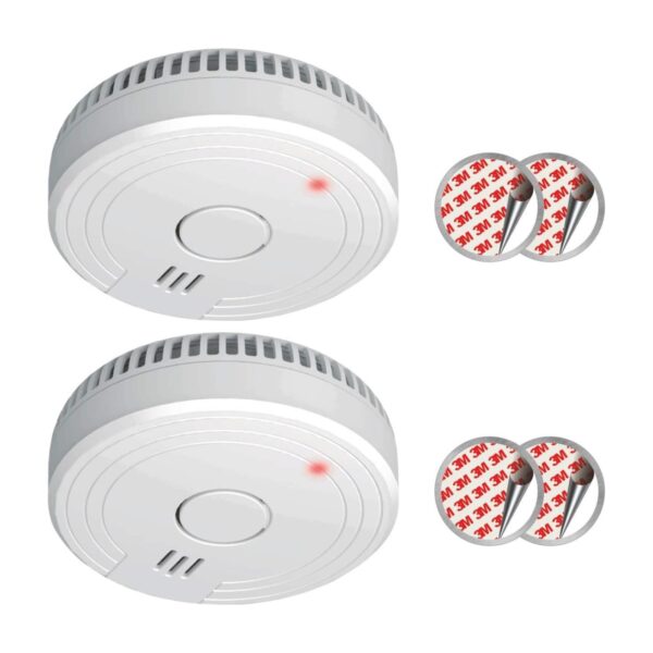 Conjunto de 2 Detetores de Fumo ELRO FS1805 com Kit de Montagem Magnético e Bateria de 5 Anos