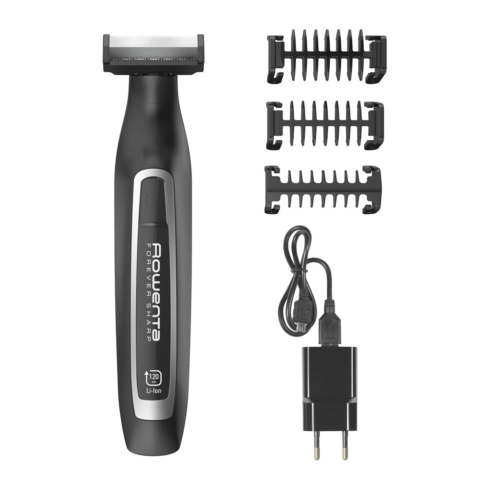 Aparador Barba Rowenta Forever Sharp TN6000F4 Lâminas Aço Inoxidável Recarga Não Necessária