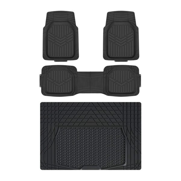 Conjunto de Tapetes Universais PVC Impermeáveis Amazon Basics para Carro e SUV