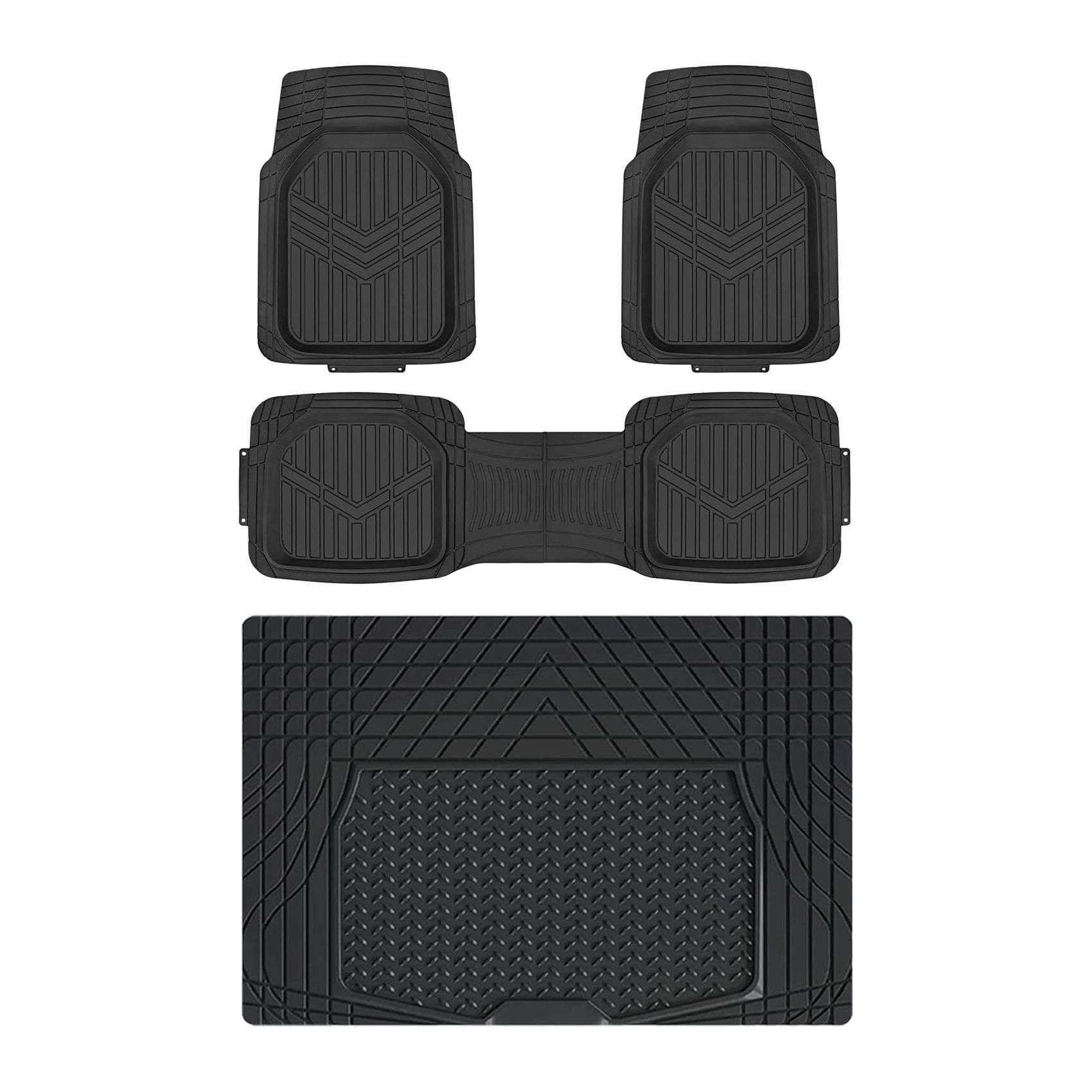 Conjunto de Tapetes Universais PVC Impermeáveis Amazon Basics para Carro e SUV