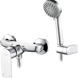 Kit de Misturadora de Chuveiro Monocomando Ibergrif M12002 Supreme com Chuveiro Suporte Mangueira Cromado