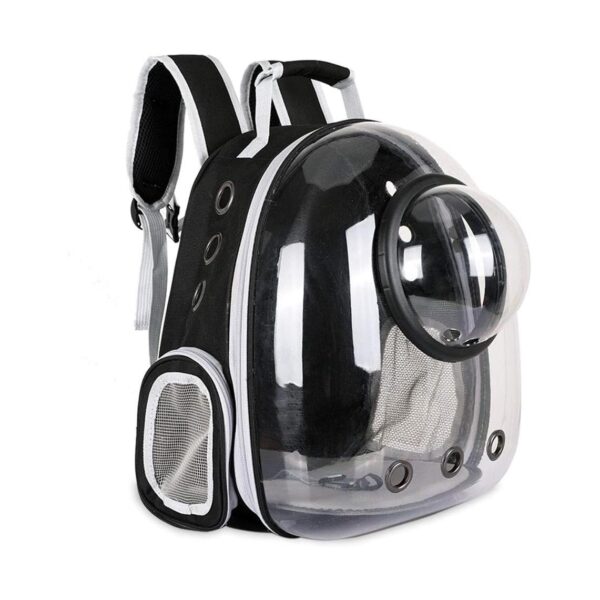Mochila Cápsula Espacial para Animais Sipobuy Resistente Ao Calor e Transpirável Transparente Preto
