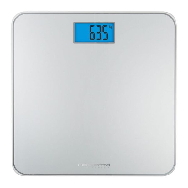 Balança de Casa de Banho Rowenta Classic BS1500 com Ecrã LCD Capacidade de 160 Kg Vidro Prata