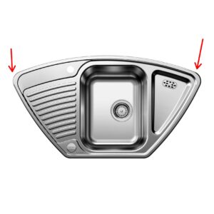 Lava-louça de Canto Blanco Tipo 9 E em Aço Inoxidável com Escorredor Reversível