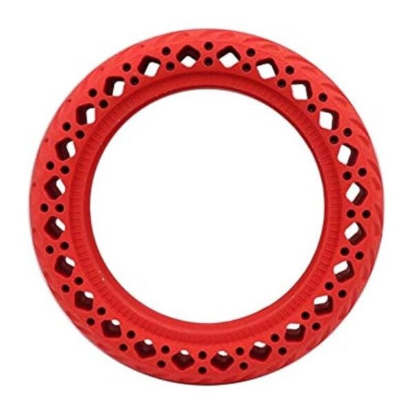 Pneu Sólido 8,5" Scooter Xiaomi Cor Vermelha Compatível com  Padrão Favo de Mel