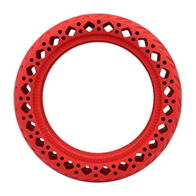 Pneu Sólido 8,5" Scooter Xiaomi Cor Vermelha Compatível com  Padrão Favo de Mel