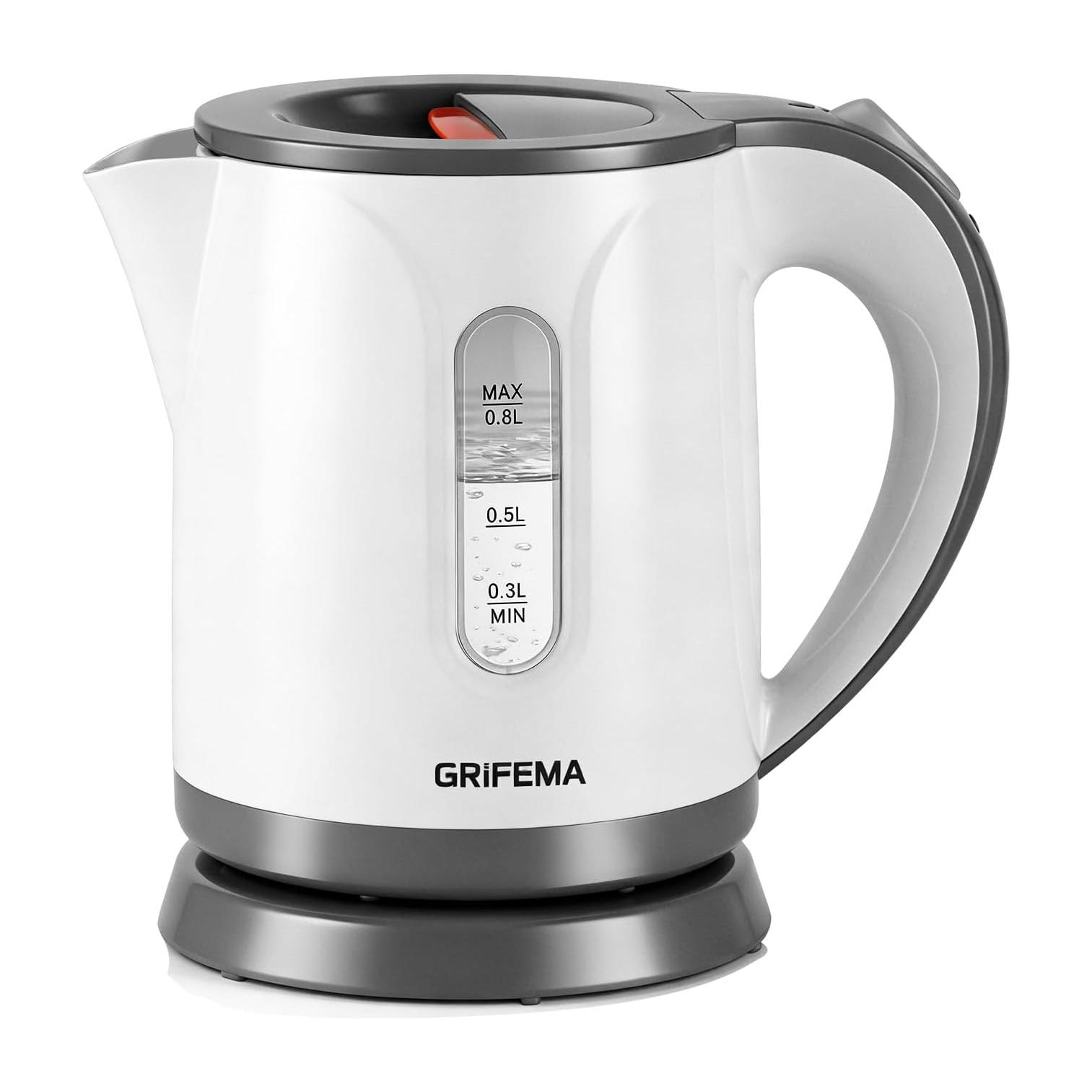 Chaleira Elétrica GRIFEMA GC1001 0,8 L 1100 W com Base 360º e Filtro Antical Desmontável