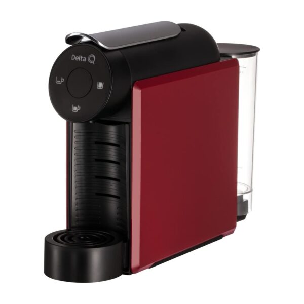 Cafeteira Delta Q Mini Qool para Cápsulas Compacta Versátil Minimalista Cor Vermelha