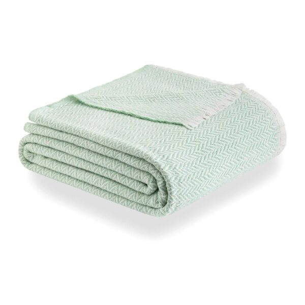 (180x240 cm) Manta de Algodão Extra Suave Verde Mint Todocama