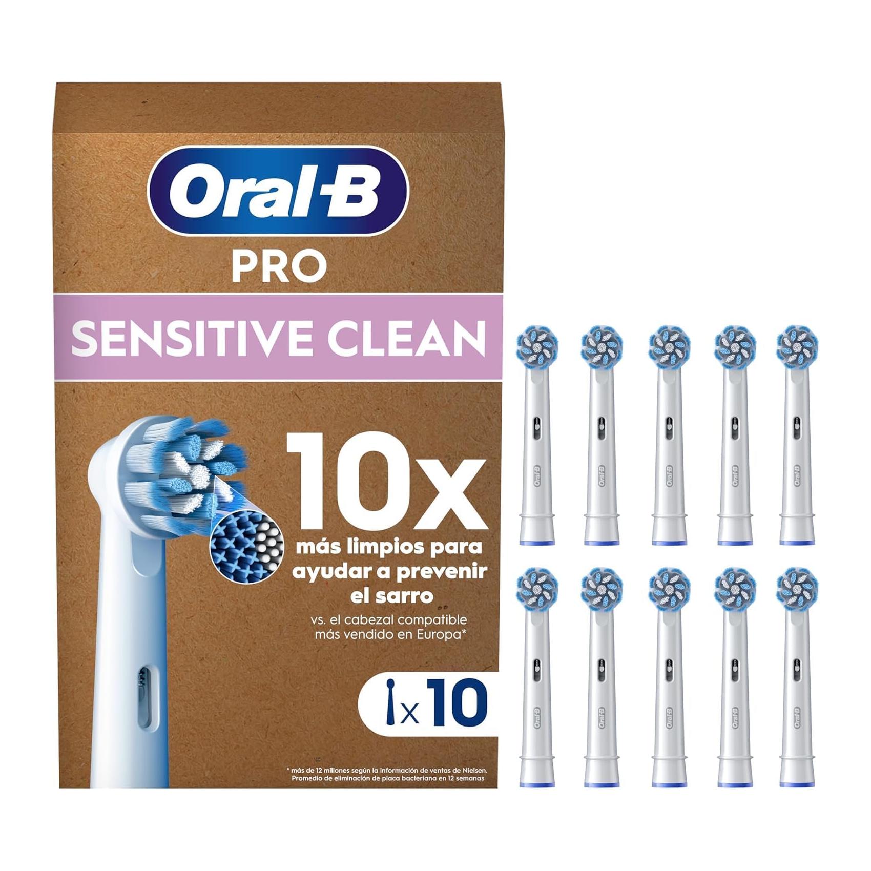 Cabeças de Escova Oral-B Pro Sensitive Clean Cerdas Ultrasuaves 10 Unidades