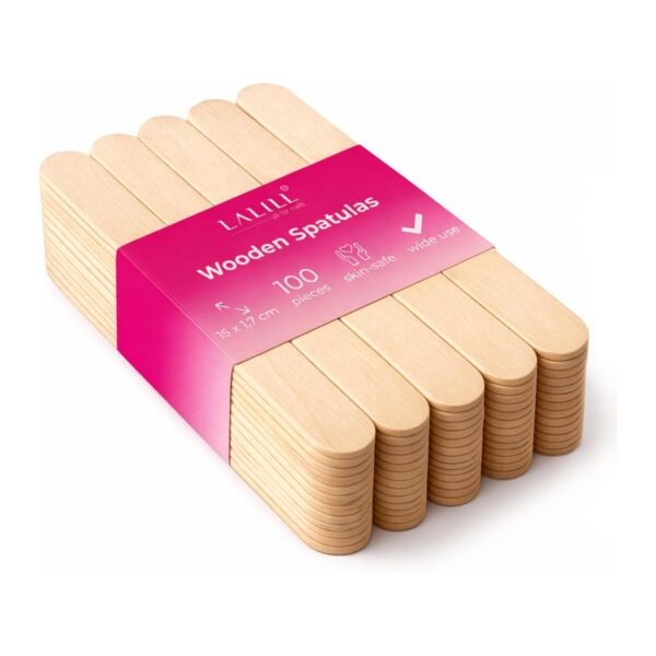 Espátulas de Madeira LALILL para Depilação e Máscaras 15 cm 100 Peças