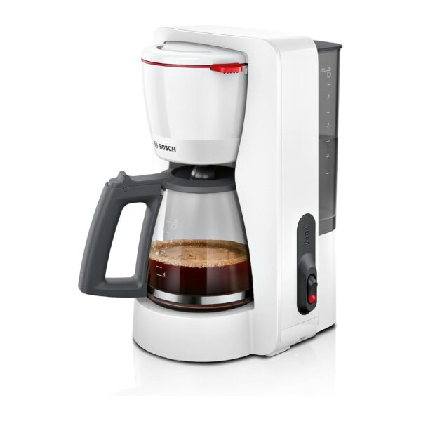 Cafeteira de Gotejamento Bosch TKA2M111 Branco Jarra Cristal Filtro e Depósito de Água Extraíveis