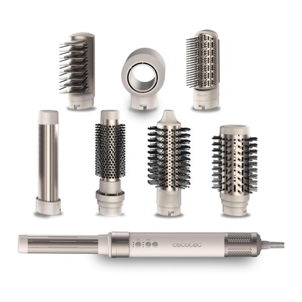 Escova de Ar Secador Modelador Cecotec AirGlam 8 Cabezales CeramicCare Champagne 1400 W