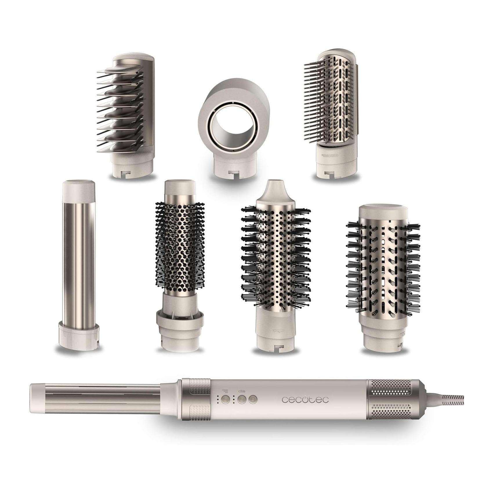 Escova de Ar Secador Modelador Cecotec AirGlam 8 Cabezales CeramicCare Champagne 1400 W