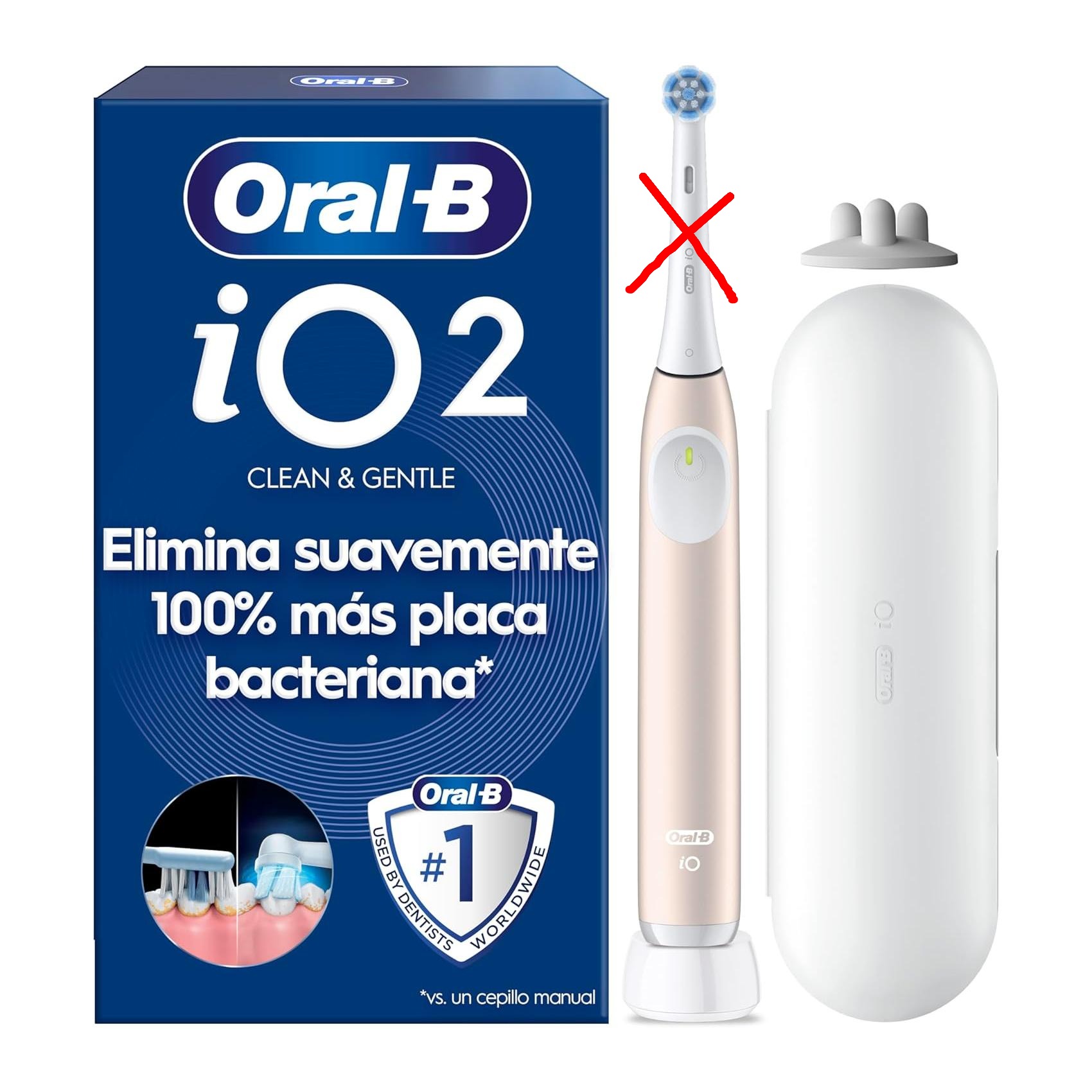 Escova de Dentes Elétrica Oral-B iO 2 Rosa Suave com Acessórios e Modos de Limpeza
