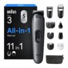 Recortadora Braun Series 3 AIO3565 Todo-em-Um Kit Styling 11-em-1 para Barba e Cabelo Cinzento