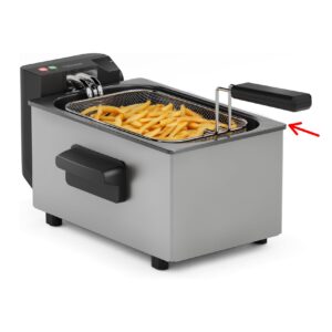 Fritadeira Tristar FR-9326 Inoxidável 3 L Termostato 190°C Zona Fria Lavável Na Máquina