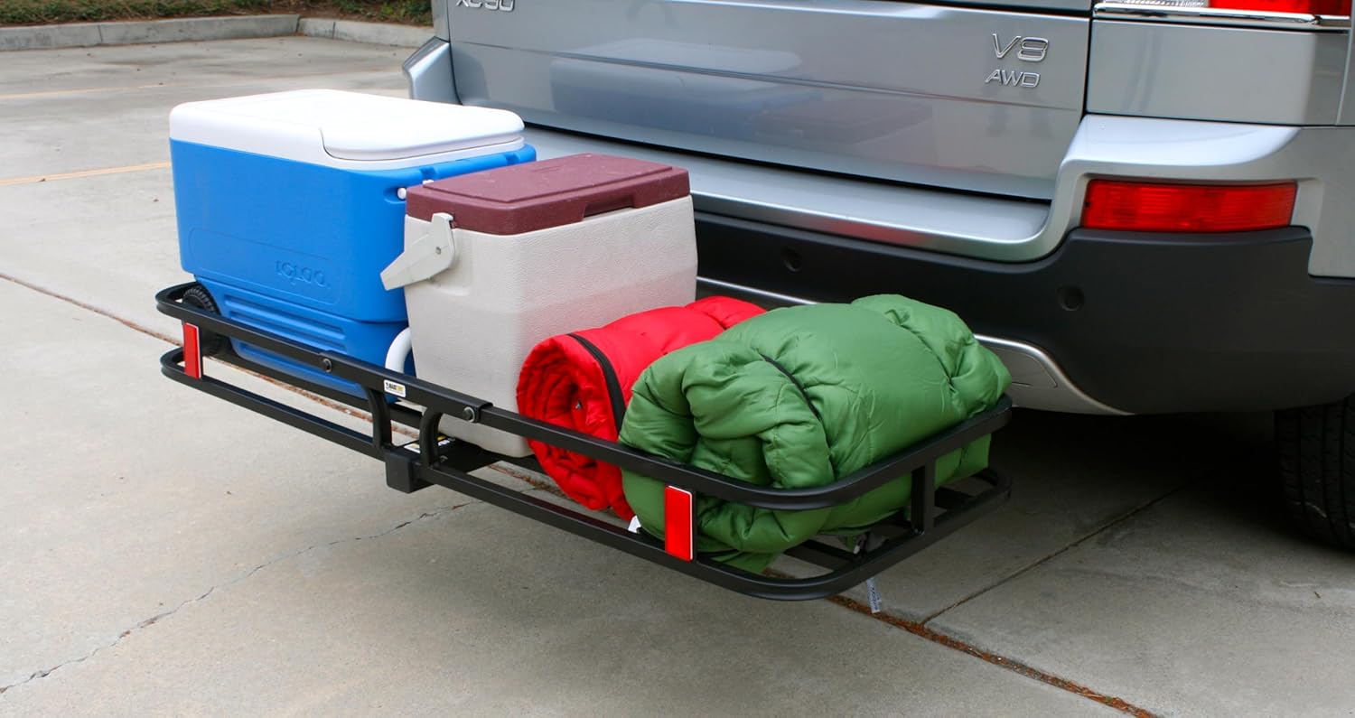 (135cm) Suporte de Carga p/ Engate Reboque 230kg em Aço MaxxHaul 70107 - Preto