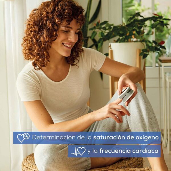 Oxímetro de Pulso Beurer PO 30 com Medição de SpO e Frequência Cardíaca Ecrã A Cores Branco