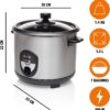 Panela de Arroz Tristar RK-6127 1.5 L 500 W Antiaderente Automática Plateada