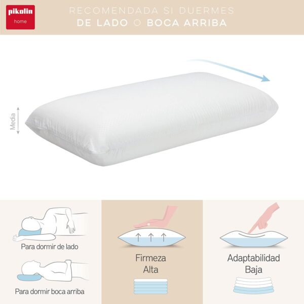 (70x35 cm) Almofada Pikolin Viscoelástica Hotel Home Hipoalergénica Firme para Dormir de Lado