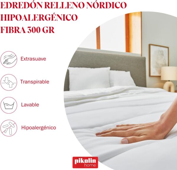 Edredão Nórdico Pikolin Home Outono-Inverno 300gr Fibra Ecolofil Tacto Penas Cama 150 (220x240 cm)