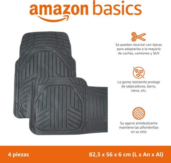 Conjunto de Tapetes Universais PVC Impermeáveis Amazon Basics para Carro e SUV