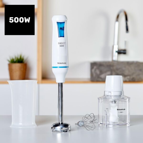 Batedeira de Mão Taurus Robot 500 Plus Inox 500 W Turbo com Vaso Medidor