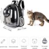 Mochila Cápsula Espacial para Animais Sipobuy Resistente Ao Calor e Transpirável Transparente Preto