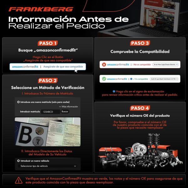 Amortecedores de Porta Traseira Frankberg 2x para A4 8EC B7 e Exeo 3R2 Limousine