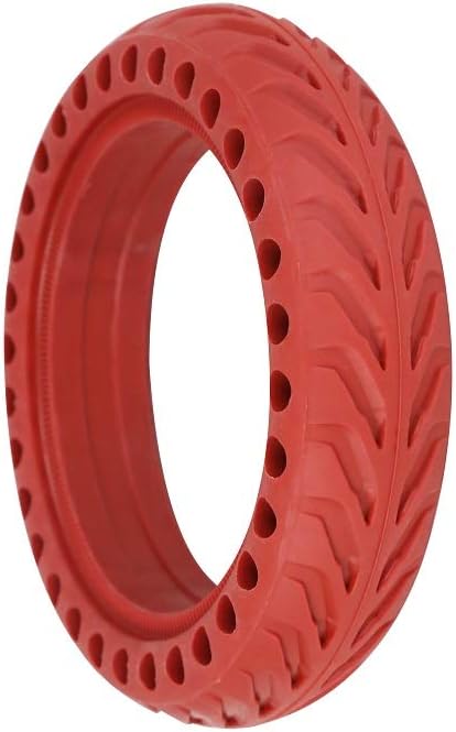 Pneu Sólido 8,5" Scooter Xiaomi Cor Vermelha Compatível com  Padrão Favo de Mel