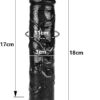 Dildo Realista Preto 18 cm para Uso Anal Masculino e Feminino Compatível com Lubrificante