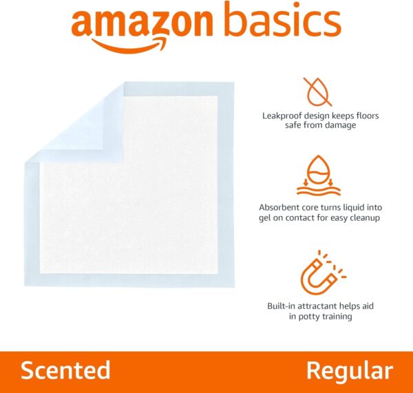 100 Tapetes de Treino 55,88 X 55,88 cm para Cães Amazon Basics À Prova de Fugas