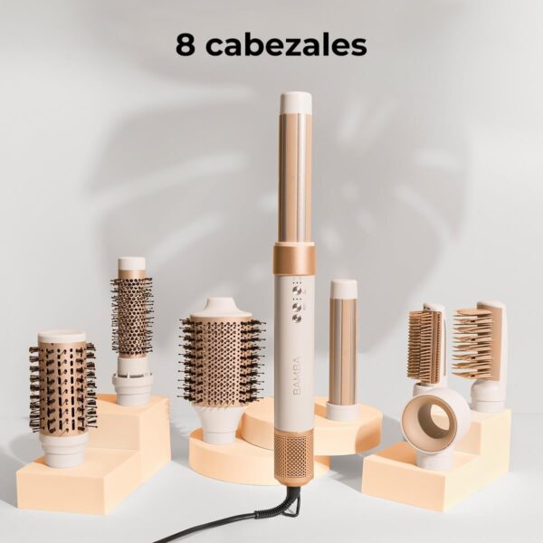 Escova de Ar Secador Modelador Cecotec AirGlam 8 Cabezales CeramicCare Champagne 1400 W