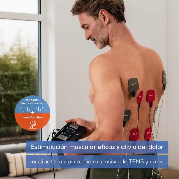 Electroestimulador Beurer EM 89 TENS/EMS 4 Em 1 com Calor e 8 Eletrodos