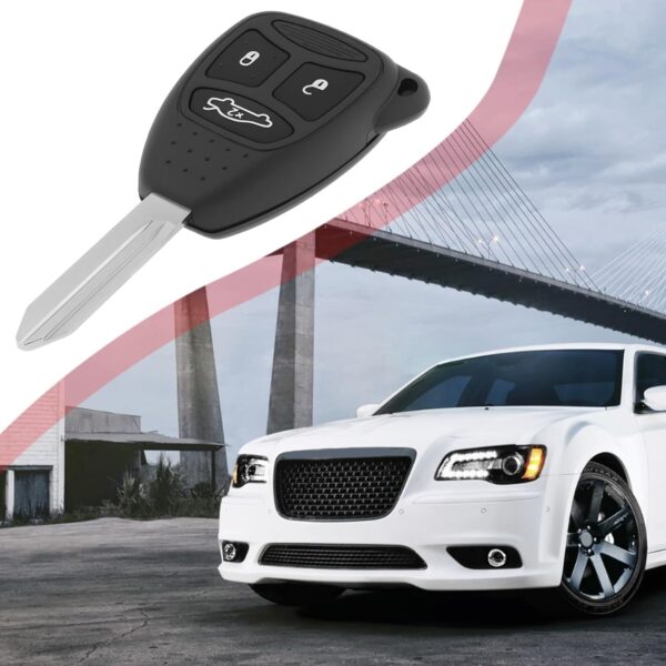 Llavero Remoto VGOL 1 de 3 Botões 433 MHz KOBDT04 A para Jeep Grand Cherokee 2005-2007