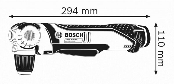 Berbequim Angular Sem Fios Bosch Professional 12 V System GWB 12 V-10 com L-BOXX (BATERIA NÃO INCLUÍDA)