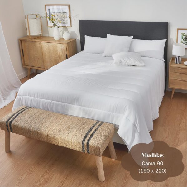Edredão Nórdico Pikolin Home Outono-Inverno 300gr Fibra Ecolofil Tacto Pena Cama 90 (150x220 cm)