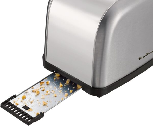 Torradeira Moulinex Classic LS330D Aço Inoxidável 2 Fendas Largas 1400 W 6 Níveis de Tostagem