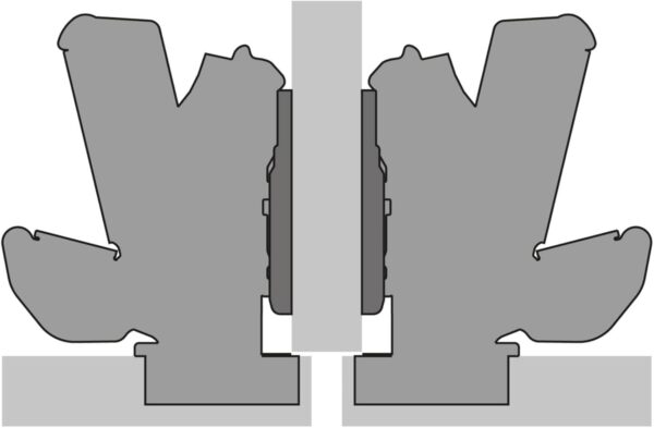 Dobradiça Gran Angular Sensys 8657i Patrón de Taladros TH 52 X 5,5 mm para Atornillar