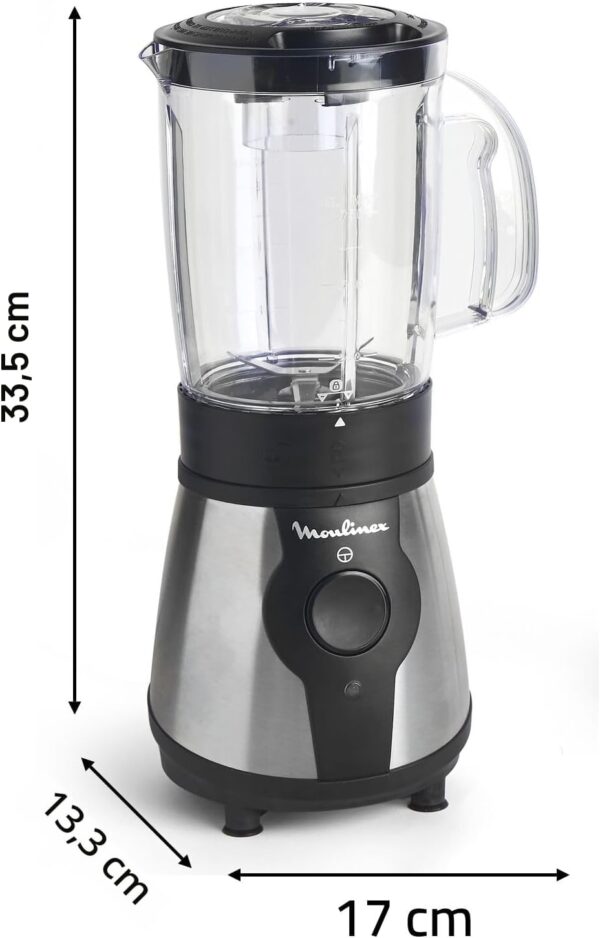 Liquidificadora Moulinex Blend&Go 300 W Jarra 1.3 L Garrafa Plástico 750 Ml Inox LM1B1D