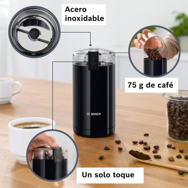 Moinho de Café Elétrico Bosch 180 W 75 g Preto TSM6A013B