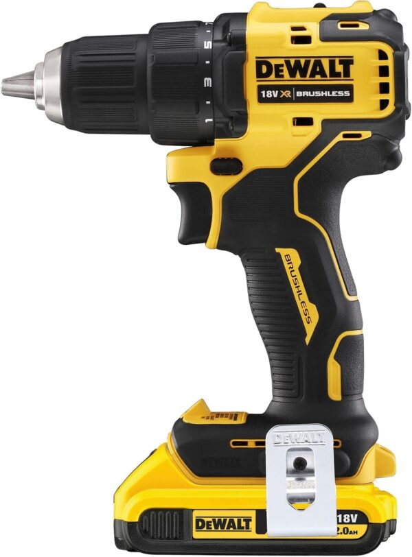 Berbequim Aparafusador Compacto DEWALT XR 18 V Li-Ion 2Ah Sem Escovas com LED DCD708D2T-QW (LER DESCRIÇÃO)