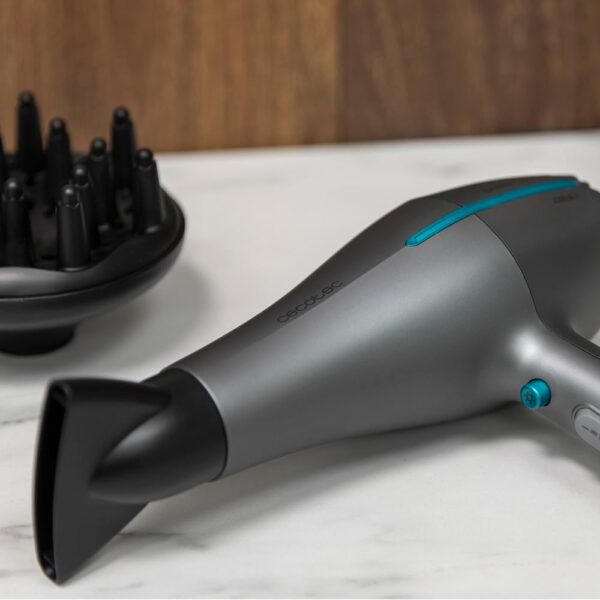 Secador de Cabelo Iónico Cecotec Bamba IoniCare 5300 Maxi Aura 2200 W com Difusor e Concentrador Preto